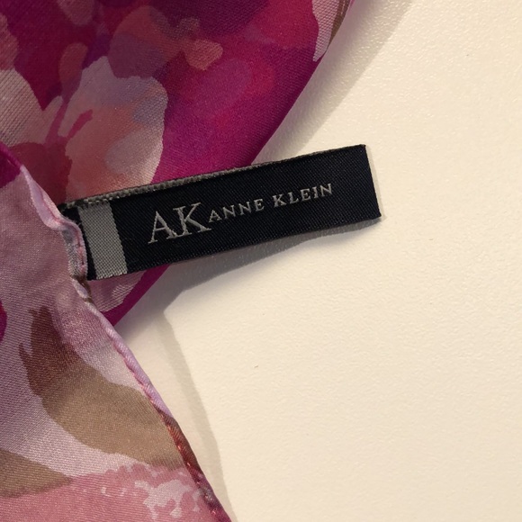 Anne Klein floral silk scarf - Picture 2 of 3